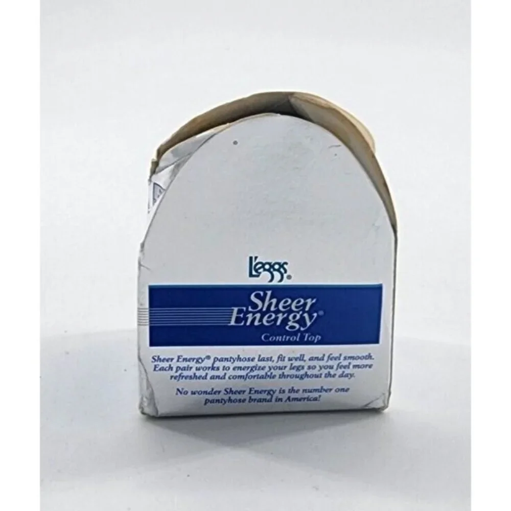 L'eggs Sheer Energy Control Top Sheer Toe‎ Pantyhose Jet Black Size Q 65609